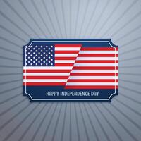 insignia del día de la independencia americana vector