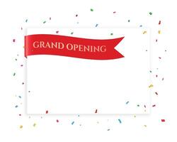 grand opening celebration banner with text space vector