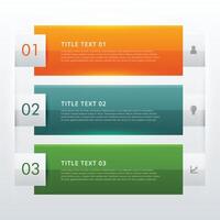 modern three steps infographic template design for business presentation, websites or wrkflow diagrams layouts vector