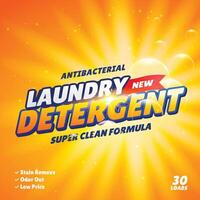 laundry detergent product package design template vector