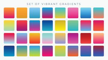 bright vibrant set of gradients background vector