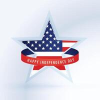 star with american flag. 4th of july design vector