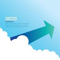 arrow flying through the clouds background vector