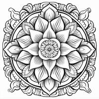 Mandala Coloring Page Illustration photo
