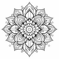 negro y blanco mandala tatuaje diseño foto