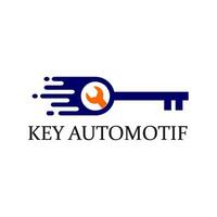 automotor llave logo ilustración vector