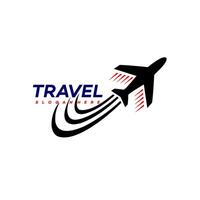 Airplane Travel Agent logo illustration design vector