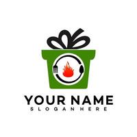 gift logo template illustration design vector