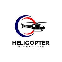 helicóptero logo modelo ilustración diseño vector