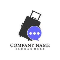 suitcase consult logo symbol illustration design vector