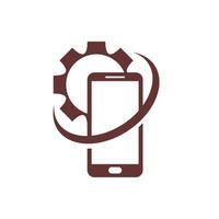 mobile phone logo illustration design vector