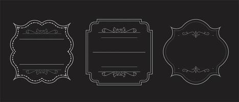 Vintage frame elegant frames set vector