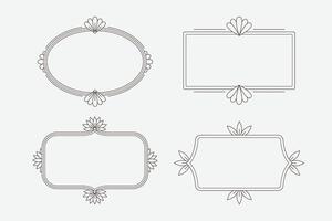 Vintage frame elegant frames set vector