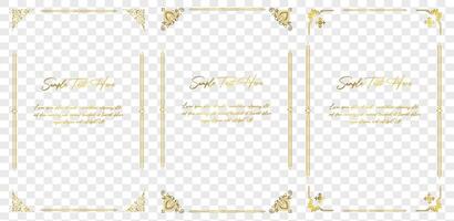 Vintage frame elegant frames set vector