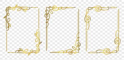 Vintage frame elegant frames set vector