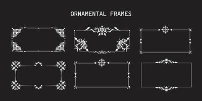 Vintage frame elegant frames set vector