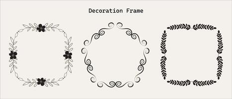 Vintage frame elegant frames set vector