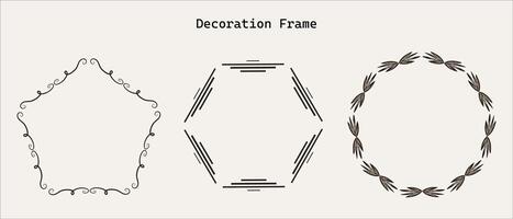 Vintage frame elegant frames set vector