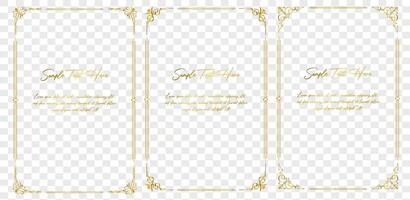 Vintage frame elegant frames set vector