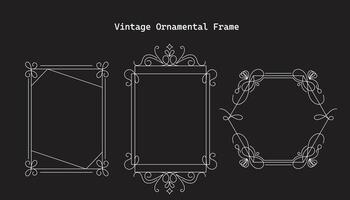 Vintage frame elegant frames set vector