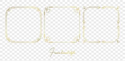 Vintage frame elegant frames set vector