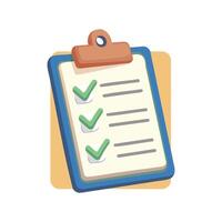 checklist clipboard icon for task vector