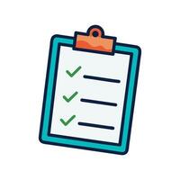 Printable Checklist Icon for Task Management and Organization vector