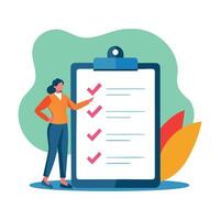 Efficient Task Management Techniques With Checklists vector