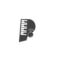 piano icono modelo vector