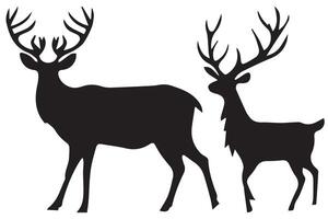 Deer silhouette bundle pro design vector