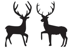 Deer silhouette bundle pro design vector