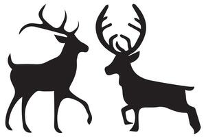 Deer silhouette bundle pro design vector