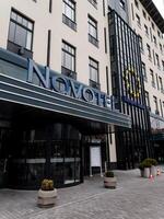 Lithuania, Vilnius, April 11, 2024 - entrance of The Novotel photo