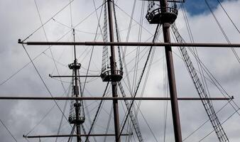 Sailing ship mast photo