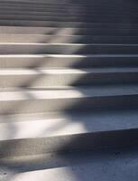 White staircase in light interior photo