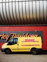 Minsk, Belarus, May 3, 2024 - DHL company delivery van photo