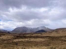 A view of the Scotland Countryside near the Glencoe Mountains photo