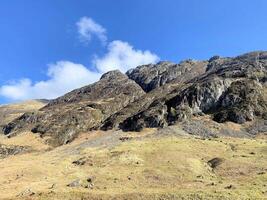 A view of the Scotland Countryside near the Glencoe Mountains photo