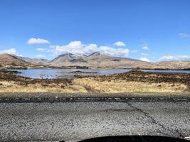 A view of the Scotland Countryside near the Glencoe Mountains photo