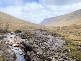 A view of the Scotland Countryside near the Glencoe Mountains photo