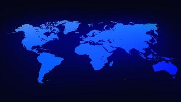värld Karta förbindelse global företag, linje nätverkande animering video