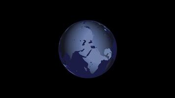 3d globe rotation animation avec alpha canal video