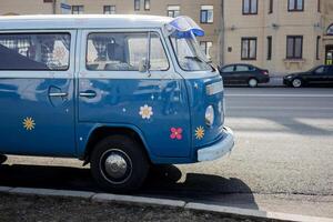 Minsk, Belarus, March 29, 2024 - vintage bus Volkswagen T 2. photo