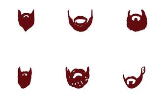 barba vectores icono conjunto