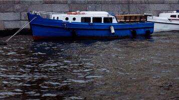 Boat cruising a canal. photo