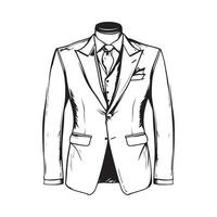 Illustration of a suit Isolated on white vector