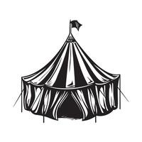 Circus tent isolated on white. vector