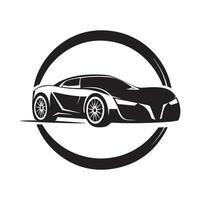 deporte coche diseño logo imagen aislado en blanco vector