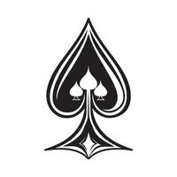 Spade Symbol Poker Card Logo Illustration Design vector