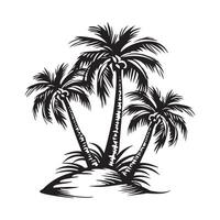 Coconut Tree Image Design on white background vector